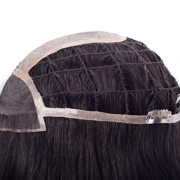 Custom Ladies Braided PE Line Integration Hair System with Mono top (6)