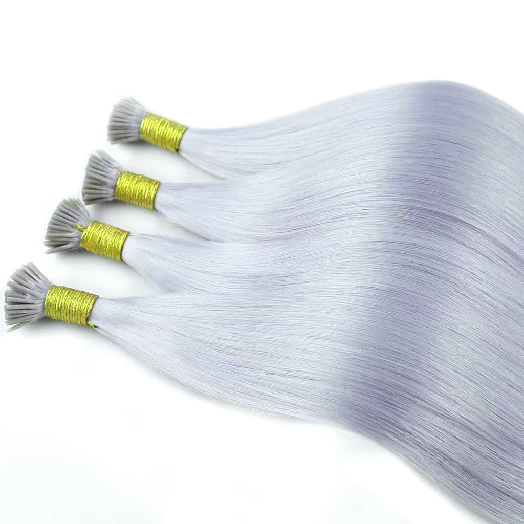 LIGHT GREY I-TIP Extension per Capelli Umani Remy all'Ingrosso