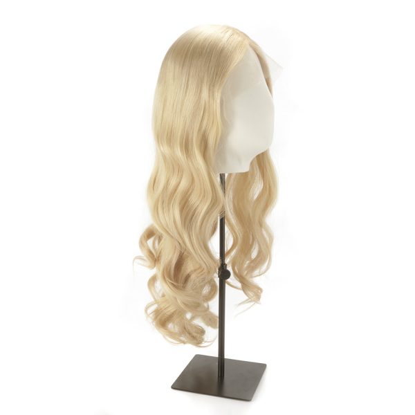 Sadie JWL Human Hair Wig on a wig stand side view