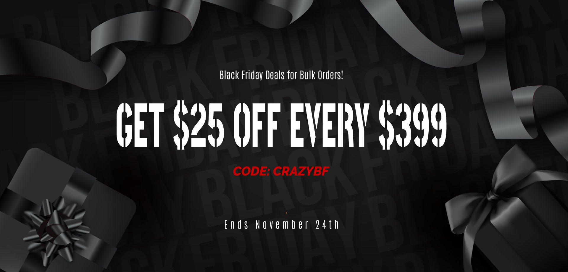 Black Friday landing page banner PC