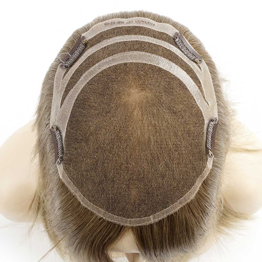 kailani topper capelli remy umani base in mono leggera e traspirante